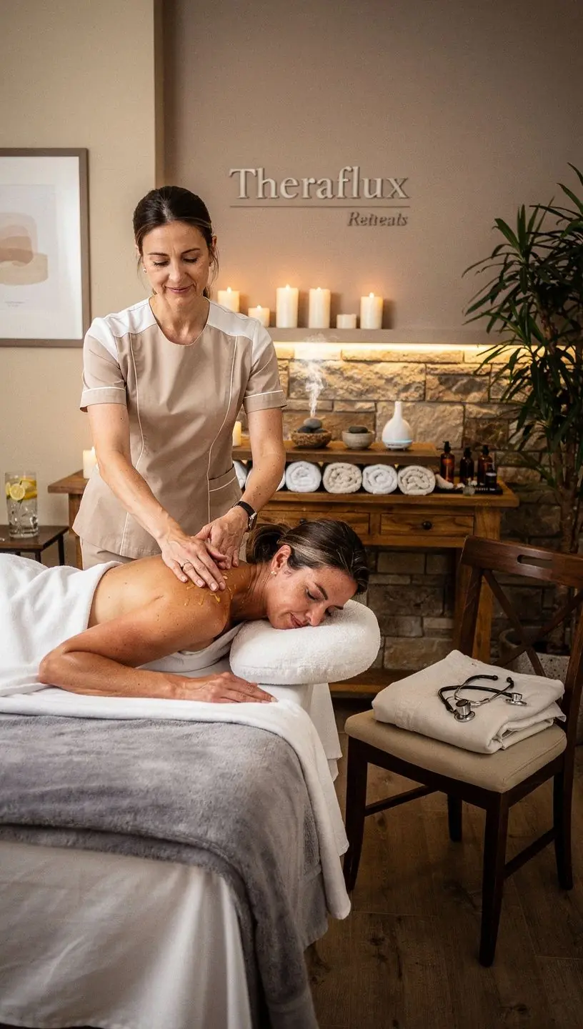 Besucher genießen eine harmonische Auszeit in einer gemütlichen Saunalandschaft.